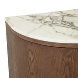 Oberon Crescent Marble Entertainment Unit Smoked Ash 1800mm