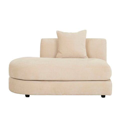 Madrid Curve Left Chaise Sofa Soft Tweed