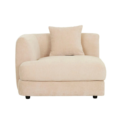 Madrid Curve Left Arm Sofa Soft Tweed