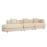 Madrid Curve Right Chaise Sofa Soft Tweed