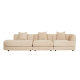 Madrid Curve Right Chaise Sofa Soft Tweed