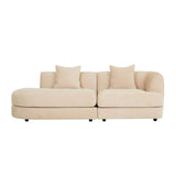 Madrid Curve Right Chaise Sofa Soft Tweed