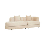 Madrid Curve Right Chaise Sofa Soft Tweed
