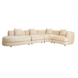Madrid Curve Right Chaise Sofa Soft Tweed