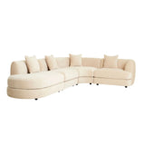 Madrid Curve Right Chaise Sofa Soft Tweed