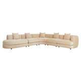 Madrid Curve Right Chaise Sofa Soft Tweed