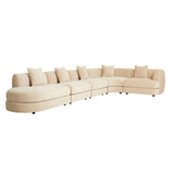 Madrid Curve Right Chaise Sofa Soft Tweed