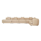 Madrid Curve Right Chaise Sofa Soft Tweed