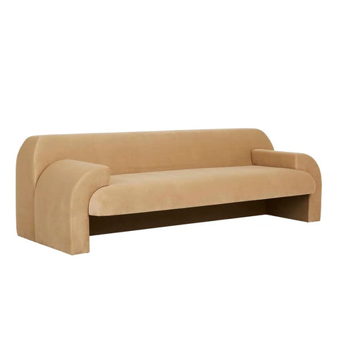 juno aubury sofa camel velvet