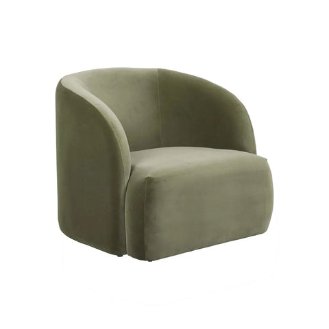 Kennedy Becket Sofa Chair Olive Green Velvet
