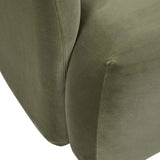 kennedy becket sofa chair olive green velvet