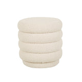 kennedy ribbed ottoman beige boucle