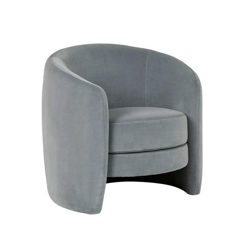 Kennedy Tenner Chair Misty Blue Velvet