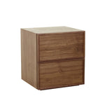Marcel Bedside Two Drawer Walnut