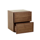 Marcel Bedside Two Drawer Walnut