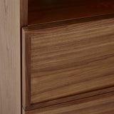 Marcel Bedside Open Two Drawer Walnut