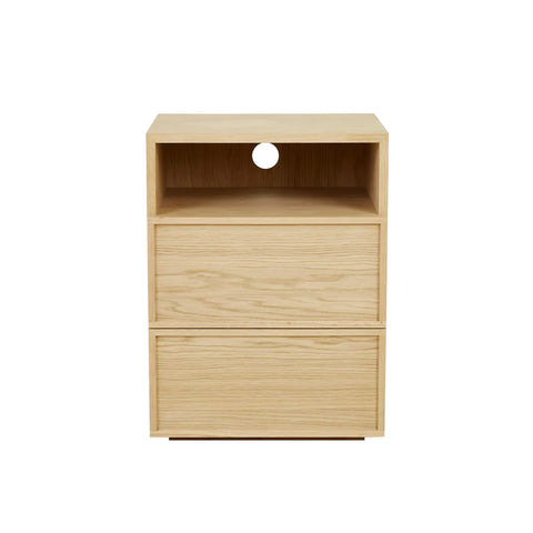 Marcel Bedside Open Two Drawer Natural