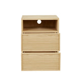 Marcel Bedside Open Two Drawer Natural
