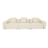 Airlie Slab Four Seater Sofa Buttercream