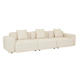 Airlie Slab Four Seater Sofa Buttercream