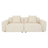 Airlie Slab Three Seater Sofa Buttercream