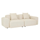 Airlie Slab Three Seater Sofa Buttercream