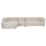 Aruba Curve Right Chaise Misty Grey