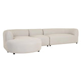 Aruba Curve Left Arm Sofa Misty Grey