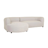 Aruba Curve Left Arm Sofa Misty Grey