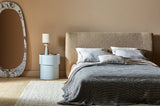 Madrid Curve Bed Queen Beige Mercury Boucle