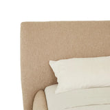 Madrid Curve Bed Queen Beige Chunky Boucle