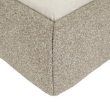 Madrid Curve Bed Queen Beige Mercury Boucle