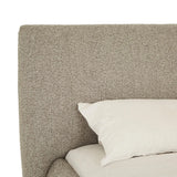 Madrid Curve Bed Queen Beige Mercury Boucle