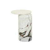 Pablo Side Table Shell/Ocean Marble