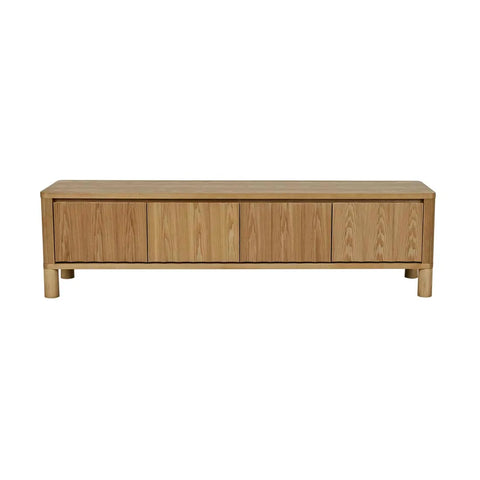 oliver fluted entertainment unit natural