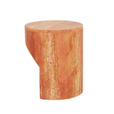 Atlas Pinnacle Side Table Satin Red Travertine