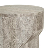 Atlas Pinnacle Side Table Satin Grey Travertine