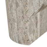 Atlas Pinnacle Side Table Satin Grey Travertine