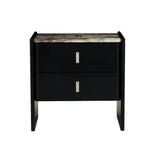 Pearce Marble Bedside Tall Storm Black