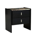 Pearce Marble Bedside Tall Storm Black