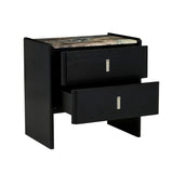 Pearce Marble Bedside Tall Storm Black