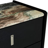 Pearce Marble Bedside Tall Storm Black