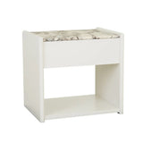 Pearce Marble Bedside One Drawer Bone