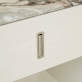 Pearce Marble Bedside One Drawer Bone