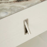 Pearce Marble Bedside One Drawer Bone