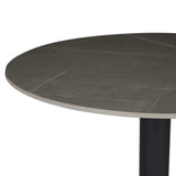 Portsea Cruise Round Bar Table Grey Stone