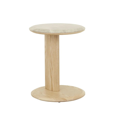 Rudy Marble Side Table Matt Grey/Natural