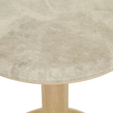 Rudy Marble Side Table Matt Grey/Natural