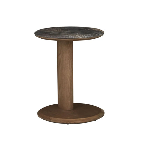 Rudy Marble Side Table Storm/Smoked Ash