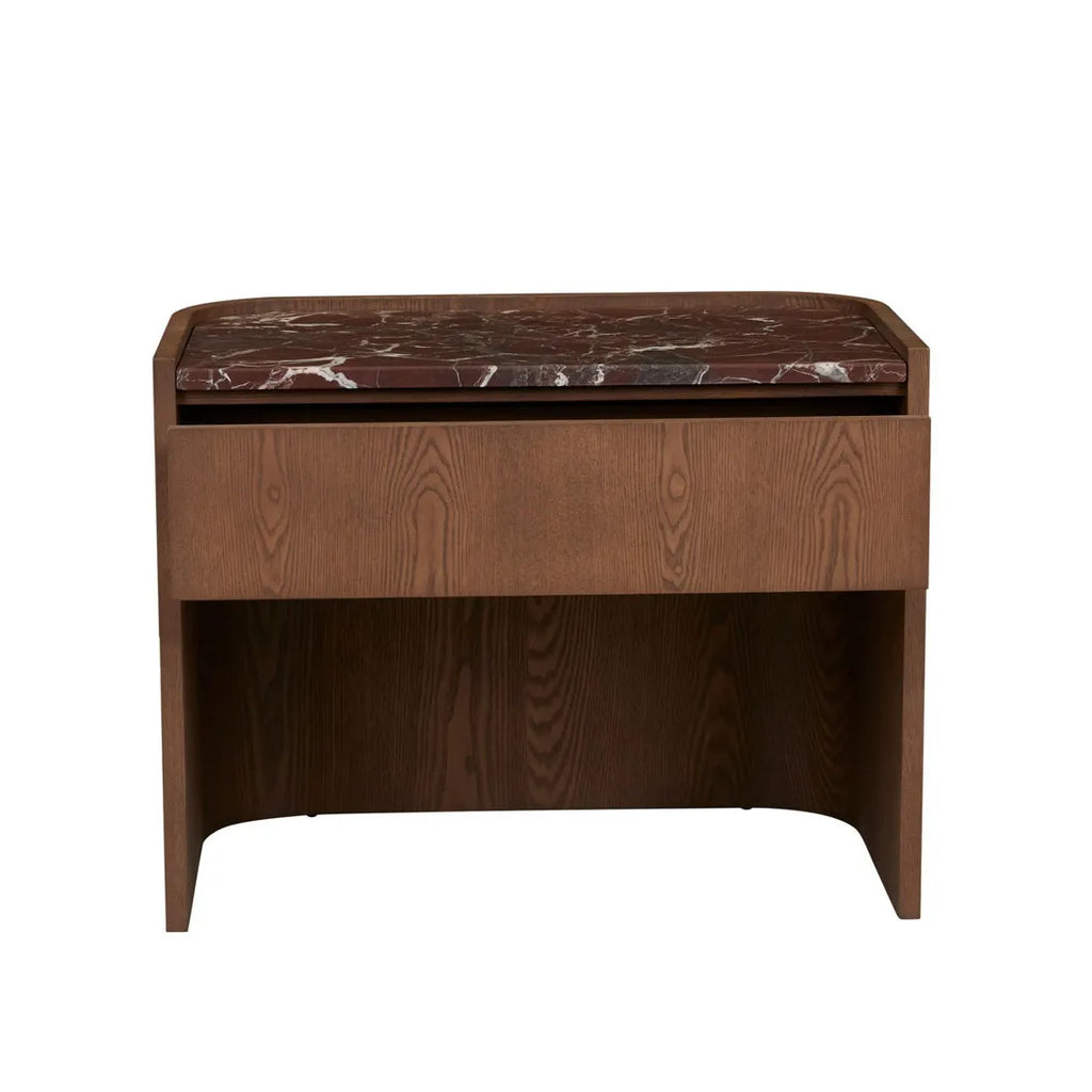 Elsie Large Bedside Rouge Marble/Smoked Ash